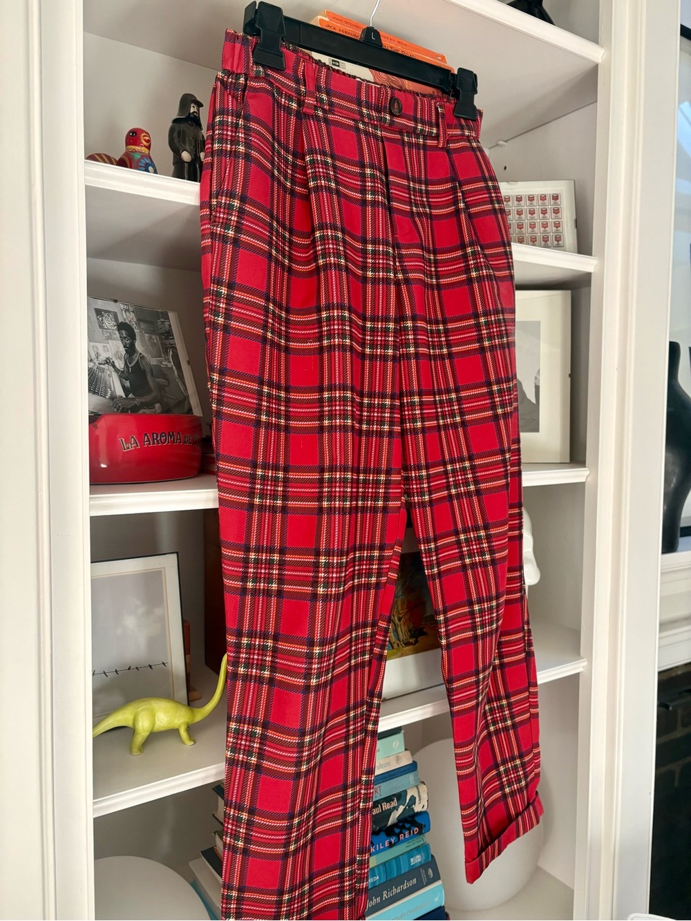 Pull&Bear Red Plaid Skirt with Tartan Pattern